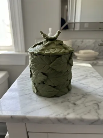 Caja o estuche: Leaf Canister - Nature Bathroom Jar & Vanity Box — vista de referencia 3