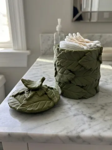Caja o estuche: Leaf Canister - Nature Bathroom Jar & Vanity Box — vista de referencia 2