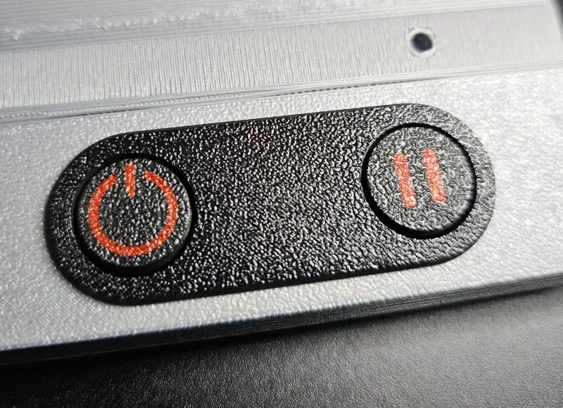 Keyed buttons with Pause symbol for BLV - AMS Riser X1C