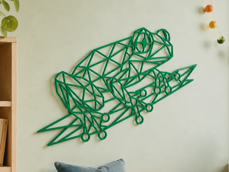 Geometric Frog Wall Art
