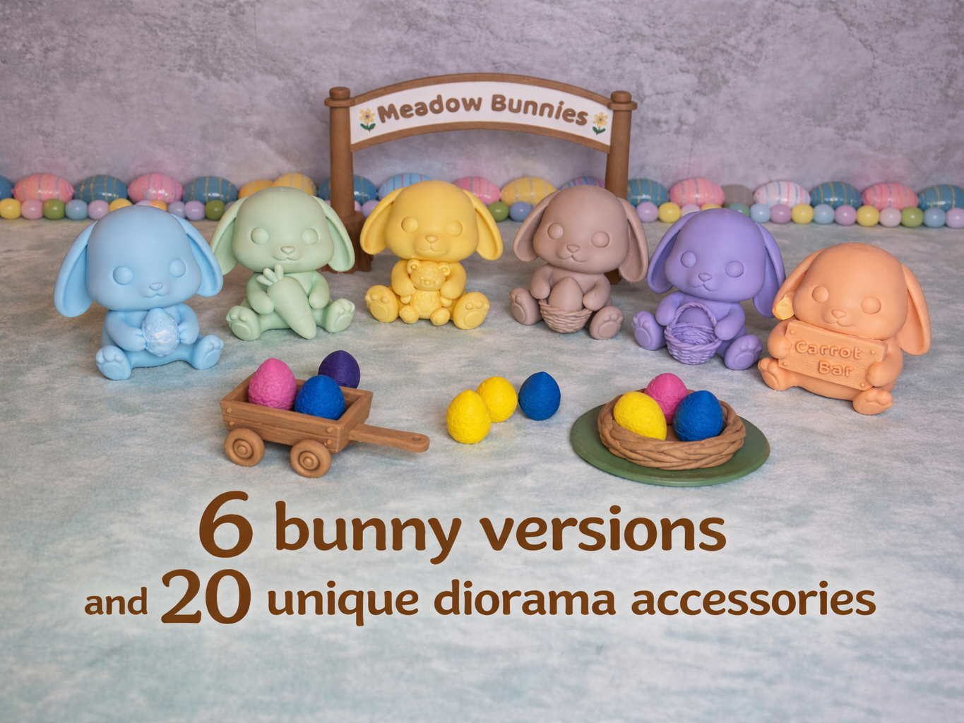 Meadow Bunnies Diorama