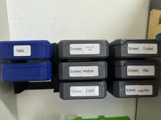 Wall Rack for Clamshell Parts Box (3x3)