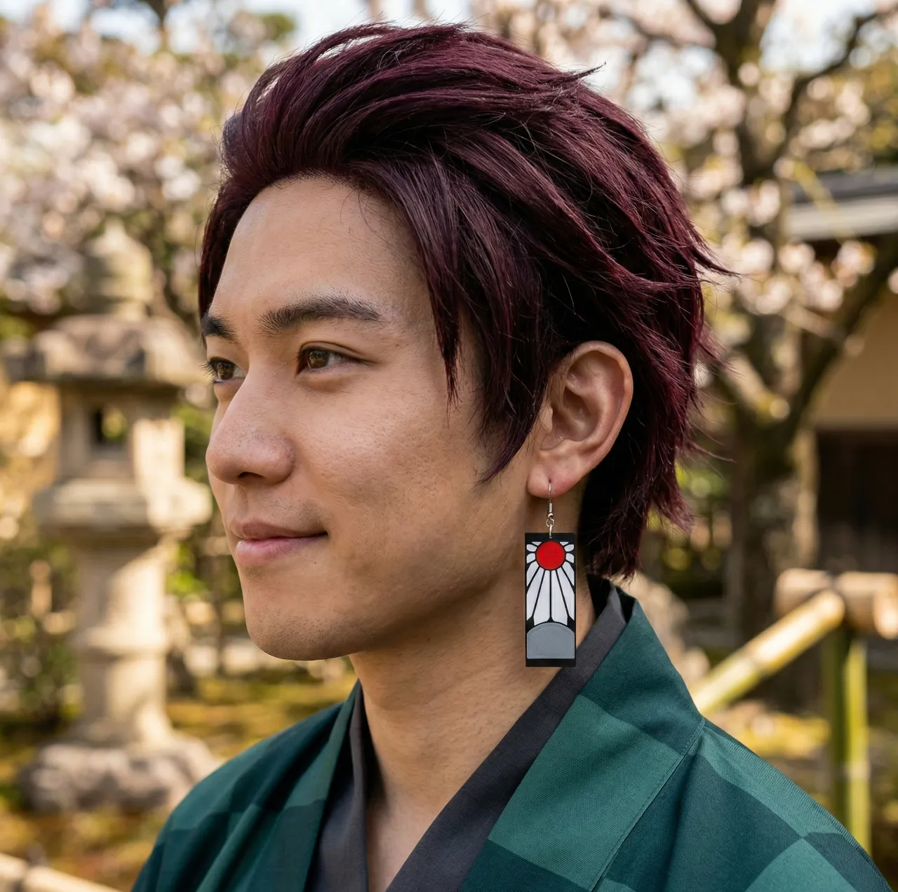 Orecchini Tanjiro Demon Slayer view 4