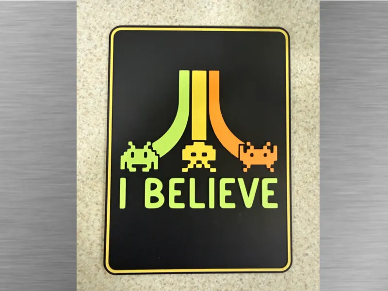 Arcade Art-I Believe Space Invader Parody