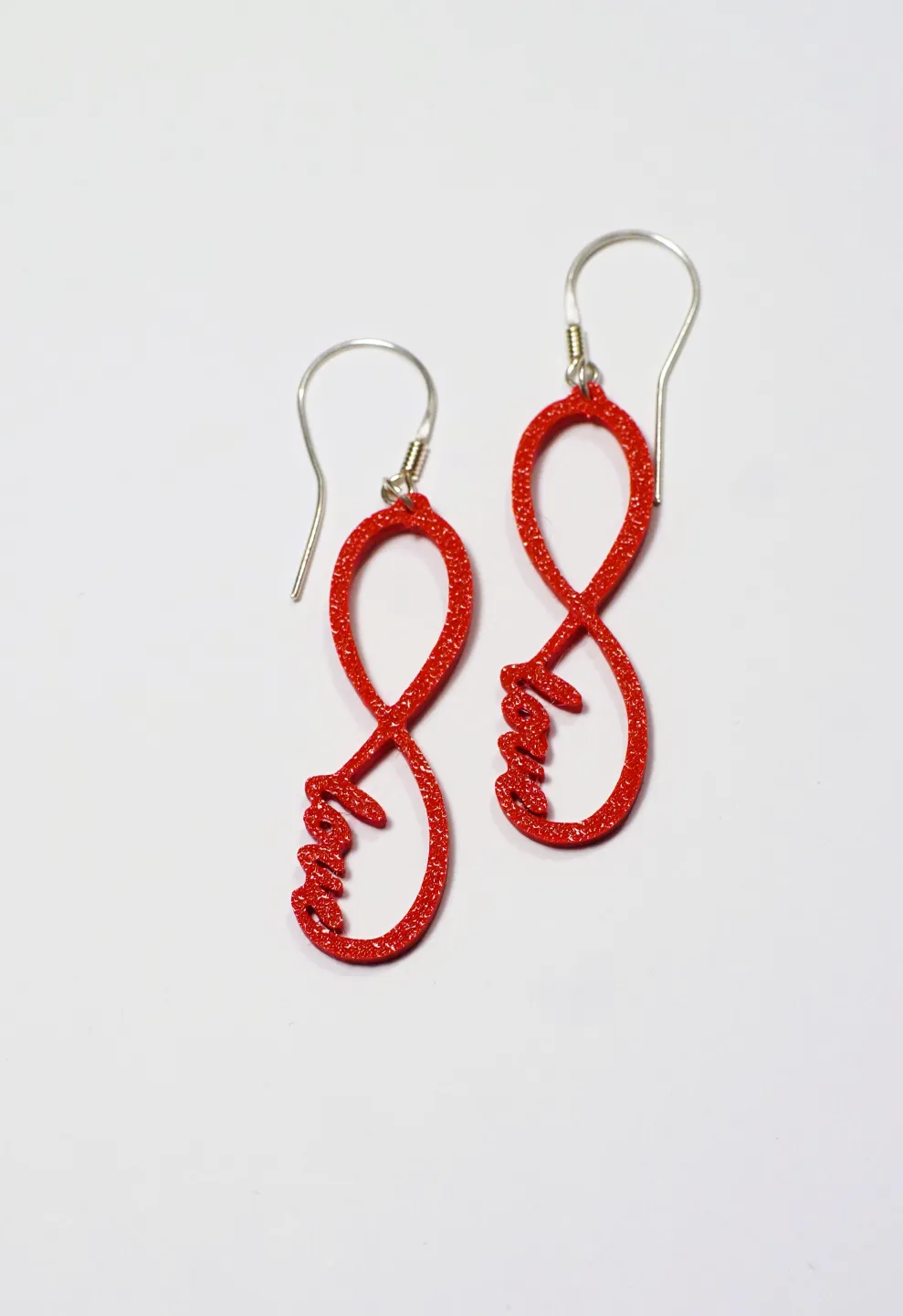 Earrings infinity love valentine's day view 2