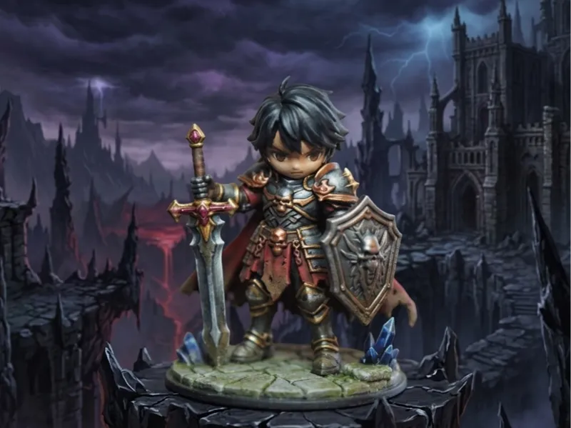 Shadowbane – Dark Knight Chibi 70mm Fantasy
