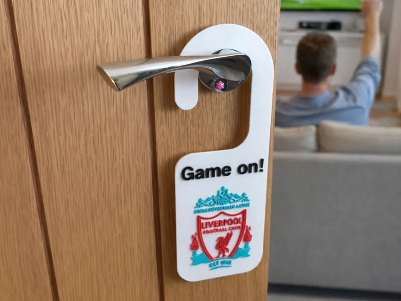 Liverpool Football Club Door Hanger - Game On Sign
