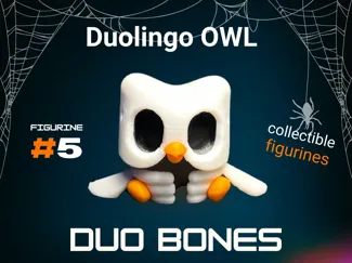 Halloween Duolingo Owl Duo Bones