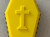 Victorian Coffin Tote and Lid with Cross