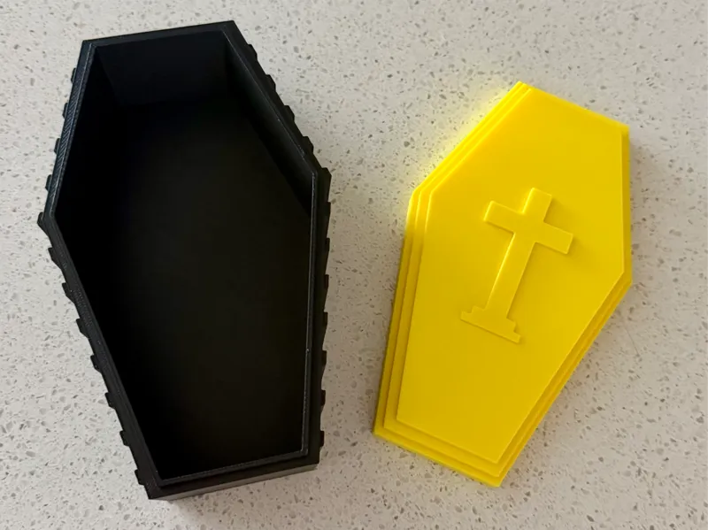 Victorian Coffin Tote and Lid
