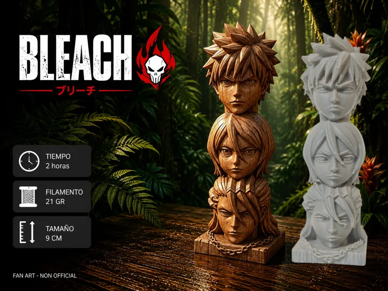 Ichigo Rukia Byakuya Wooden Totem Bleach