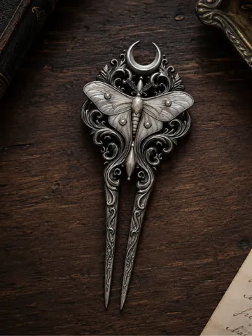 Letrero o emblema decorativo: Forcina gotica falena oscura — vista de referencia 2