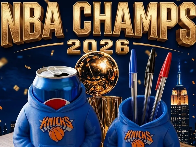 KNICKS NBA CHAMPS 26 SET (CAN KOOZIE PEN HOLDER)