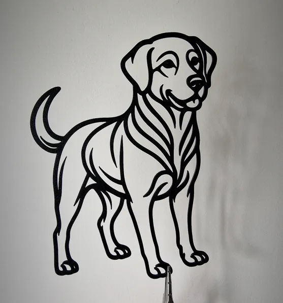 Friendly Labrador Silhouette -for Dog Lovers by 2D Wall Art MakerWorld ...