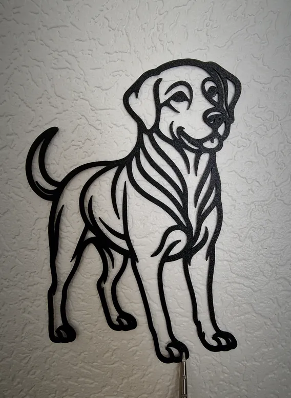 Friendly Labrador Silhouette -for Dog Lovers by 2D Wall Art MakerWorld ...