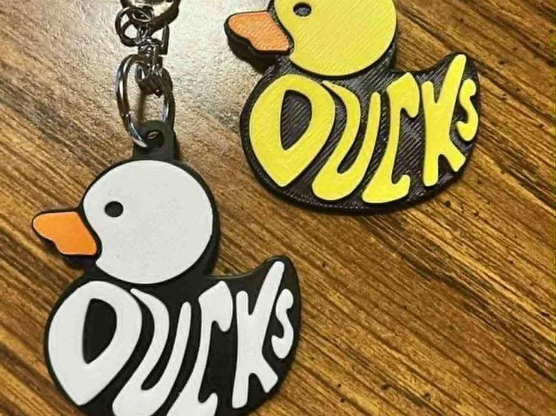 duck word key ring