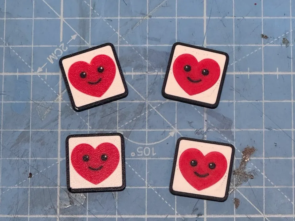 Life Point Token – Cute Heart Edition - Free 3D Print Model - MakerWorld