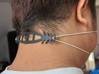 Crochet d'oreille pour masque (forme arête de poisson) — photo 2