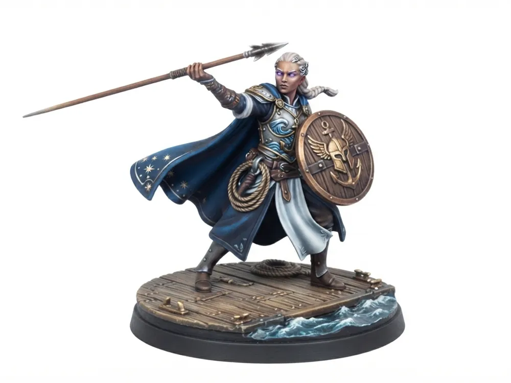 Modelo para impresión 3D: Asia - Female Aasimar Cleric. Referencia del modelo original.