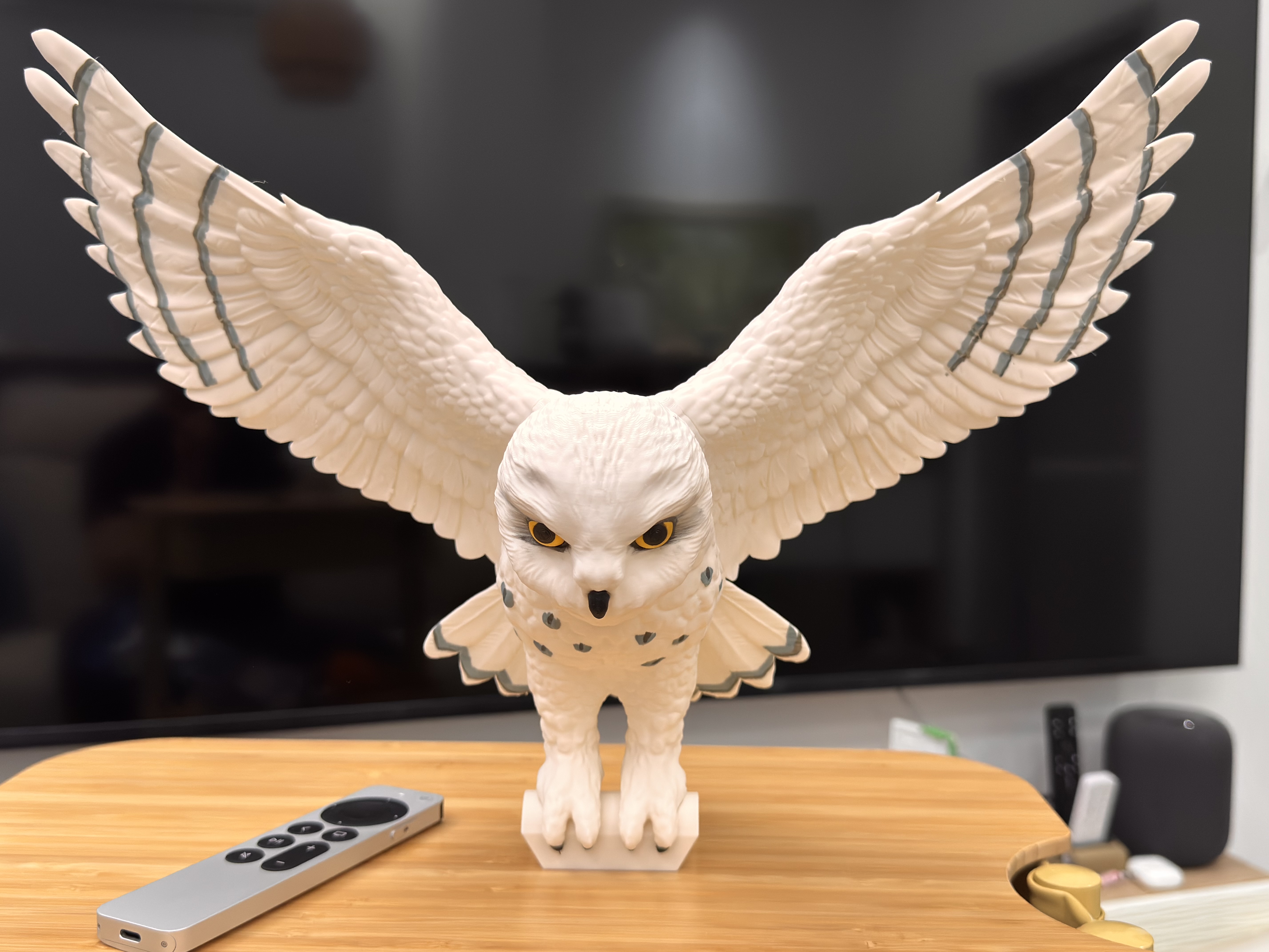 Miniatura 5 do modelo 3D 【展翅的雪鸮(海德薇 Hedwig）】灵感来自哈利波特(带底座/分件/丰富的纹理细节/可选手涂)