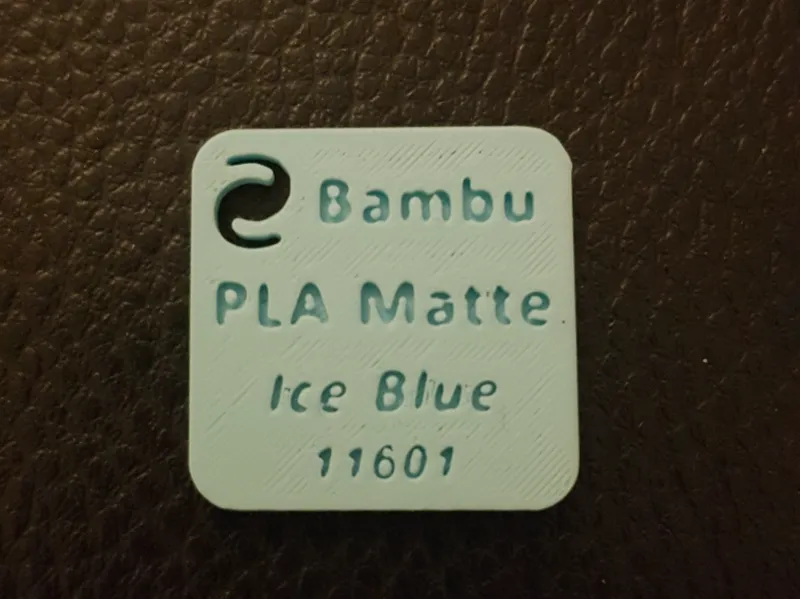 Échantillon filament Bambu PLA Ice Blue (10601)