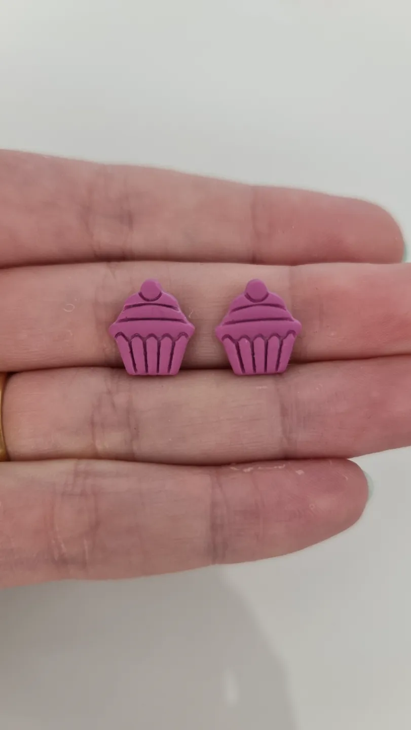 Polymer Clay Earring Cutter – Cherry Top Cupcake view 3