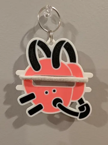 Accesorio para sujetar ligas de cabello: wrestling hair tie holder keychain — vista de referencia 2
