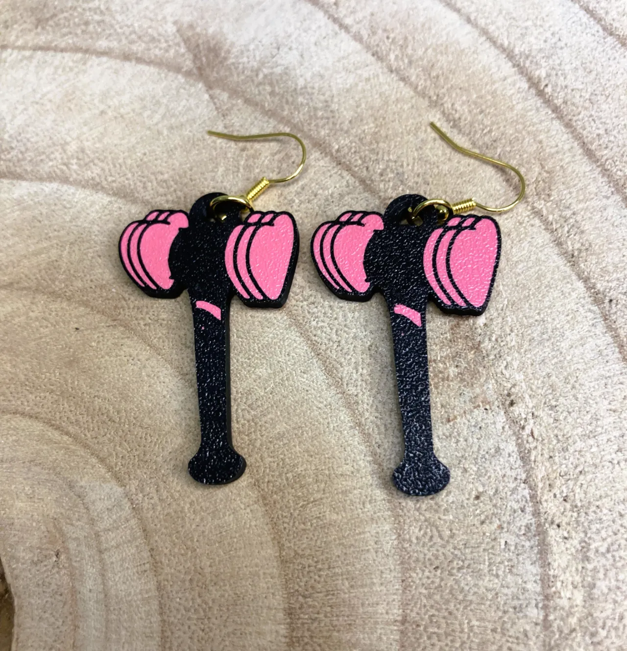 Blackpink Lightstick earrings view 3