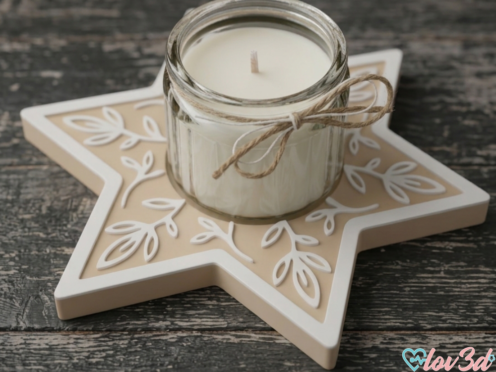 Star Candle Holder Mini Jars (54mm / IKEA HÖKGÖK) - 1