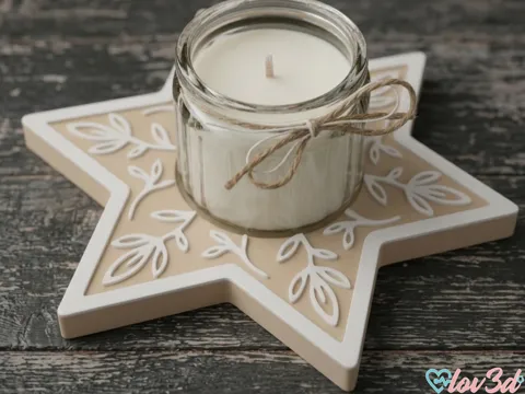 Accesorio de iluminación decorativa: Star Candle Holder Mini Jars (54mm / IKEA HÖKGÖK) — referencia de MakerWorld