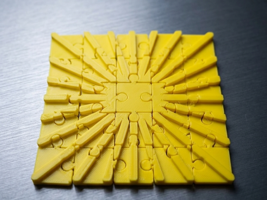 Sunburst Geometric Puzzle – Hard Jigsaw