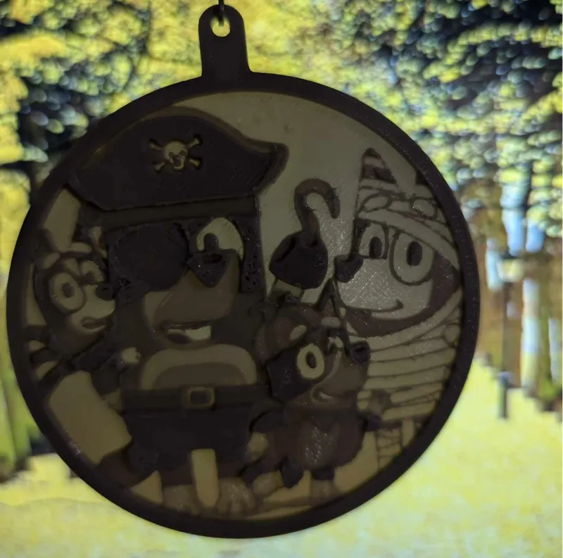 Bluey Halloween MINI lithopane