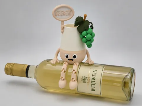 Figura decorativa: Weißwein-Figur Kantenhocker — referencia de MakerWorld