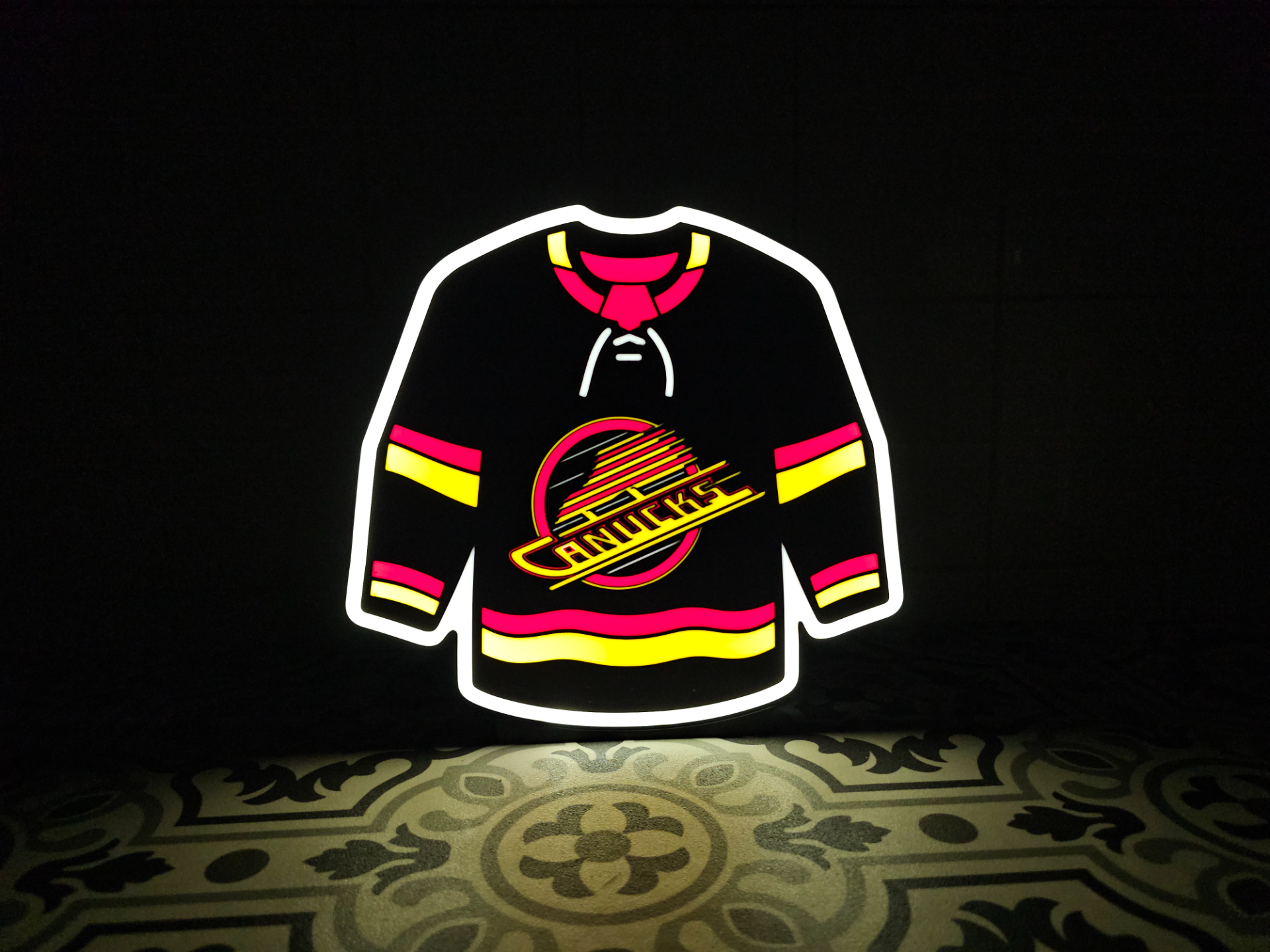 Canucks Flying Skate Jersey LED Lightbox Sign
