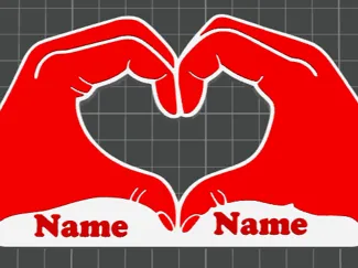 san valentino mani che formano cuore oggetto