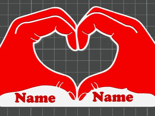 san valentino mani che formano cuore oggetto 