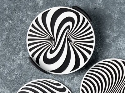 Optical Illusion Coasters