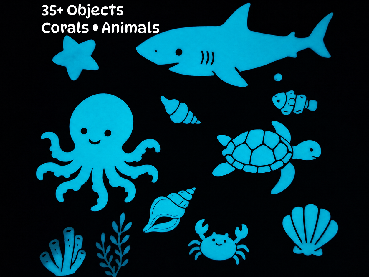 35 Coraux et Animaux marins  phosphorescents