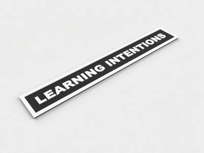Learning Intentions magnetic sign