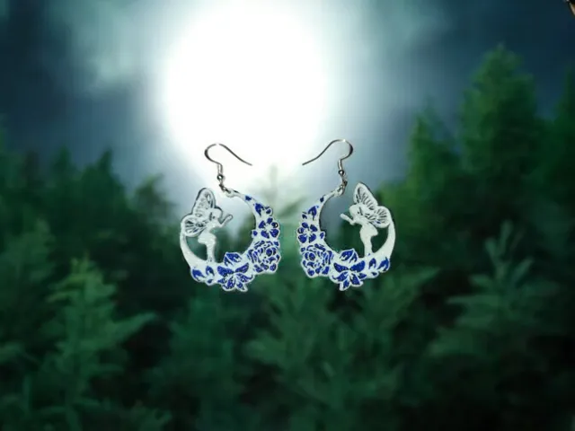 Fairy on the Moon V2 earrings