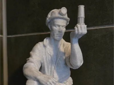 Miner with Mining Lamp
