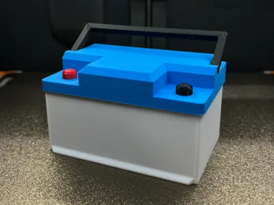 Battery-shaped box