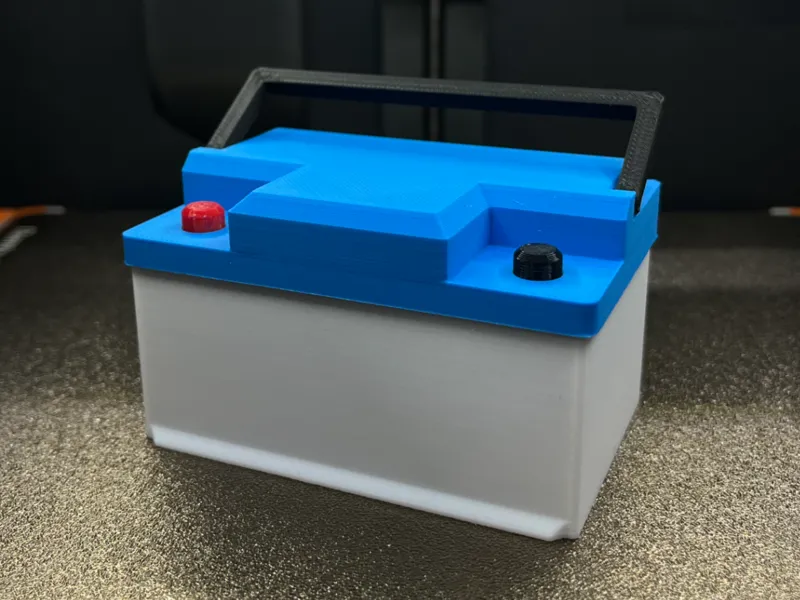 Caja con forma de bateria