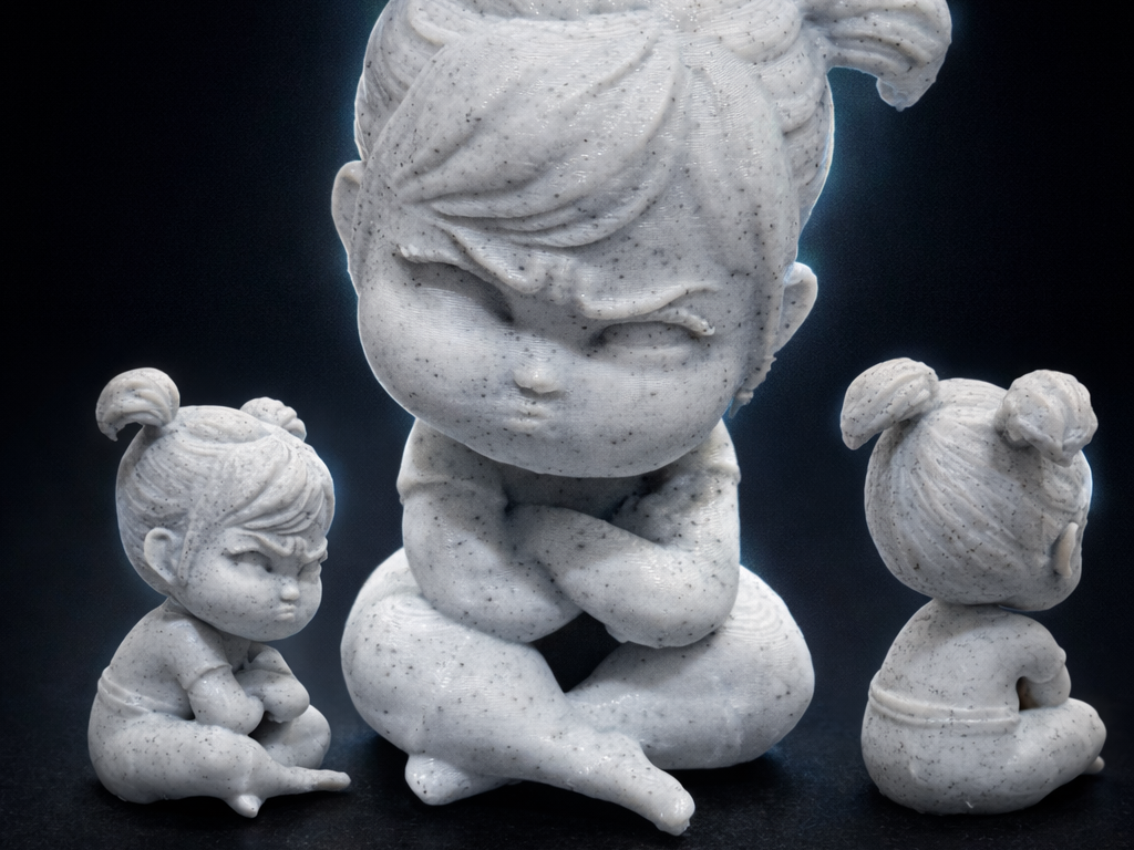 Grumpy Girl – Cute Angry Chibi Figurine