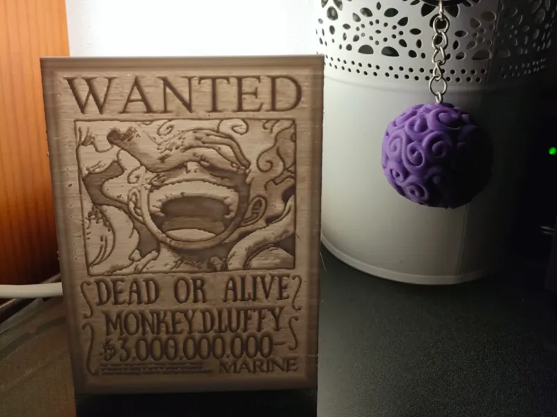Luffy Gear Five Light Wanted Poster