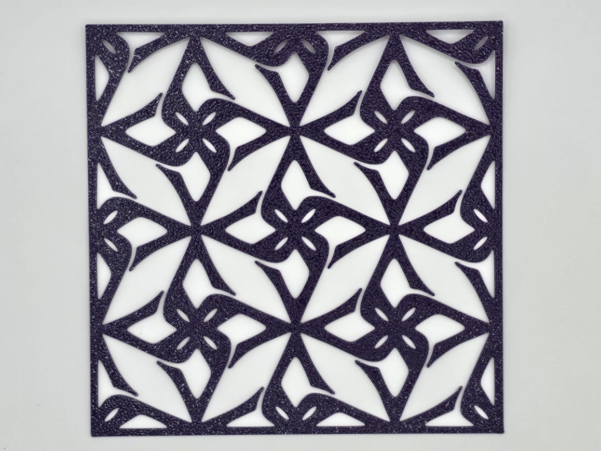 Interlocking Geometric Star Craft Stencil