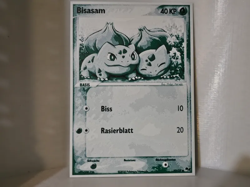 Bisasam Pokemon TCG XXL Card DE 4 colors