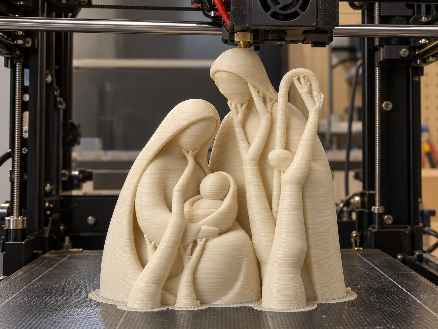 Minimalist Nativity Scene – Holy Family | 3D Print - 1