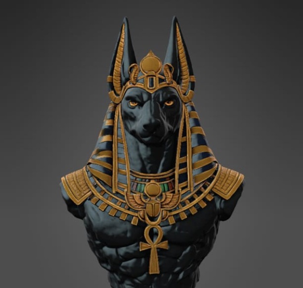 Miniatura 1 do modelo 3D Busto de Anubis