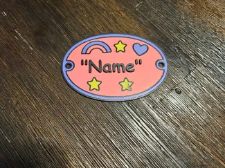 Personalized Kid's Bag Tag – stars and heart Theme